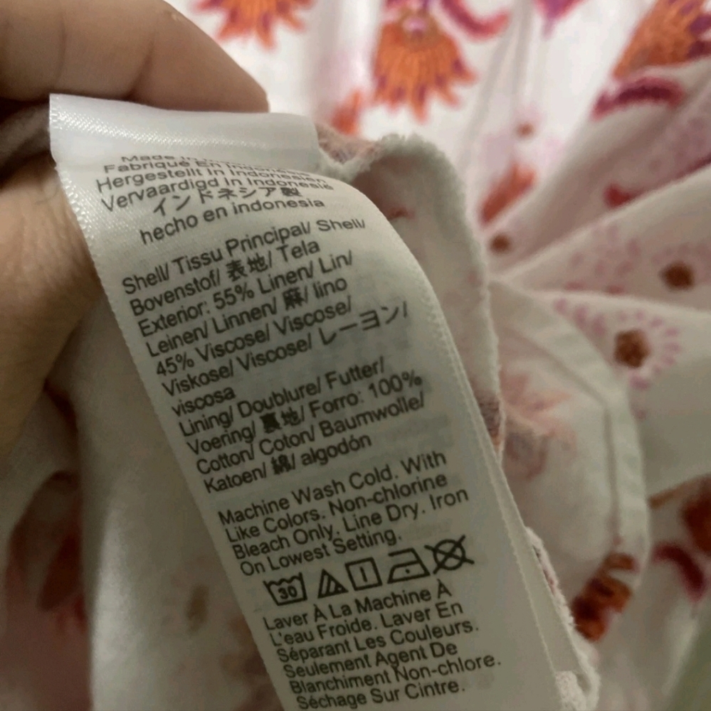 J. Crew Size 12 Linen Blend Floral Sundress Ruffle Accents Pockets - Picture 3 of 12